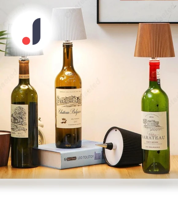 LED Touch-Sensitive Three-Color Dimming Portable Bottle Light — Desk & Table Lighting, Elegant Living House