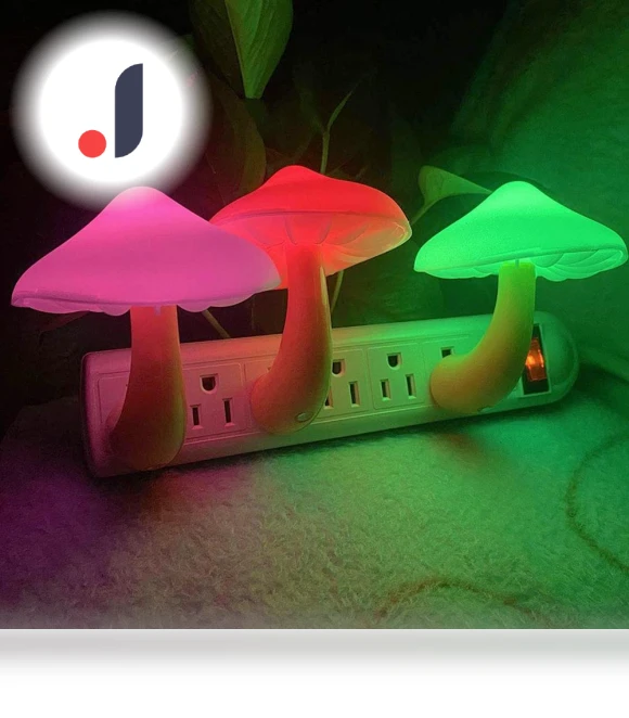 Mini LED Night Lights in Mushroom Shape — Night Lights, Cozy Cottage-Relax