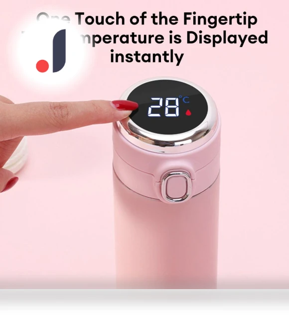 Smart LED Digital Display Temperature Thermos Cup — Beverage Warmers, Actually lighting