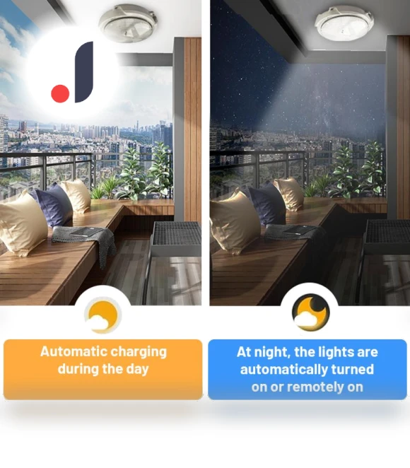 Solar LED Ceiling Light with Remote Control — Garden Illumination, Build My Home