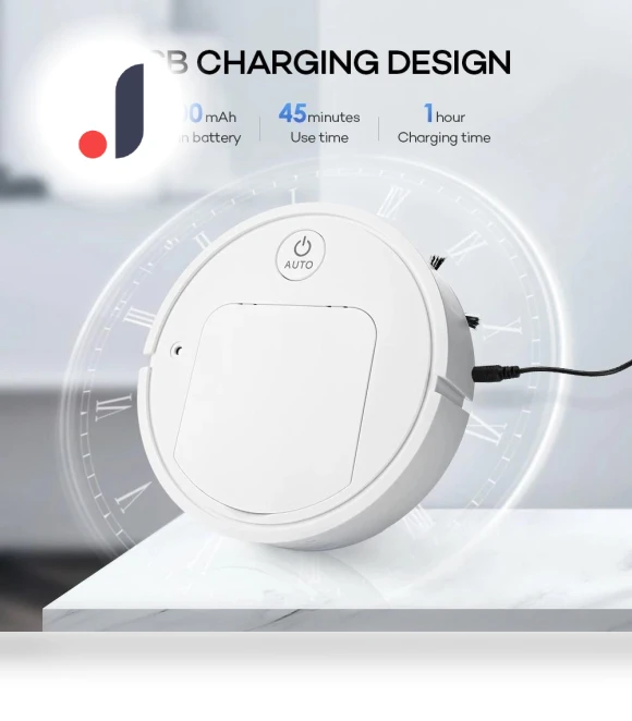 USB-Rechargeable 5-in-1 Robot Vacuum — Smart Cleaning Robots, Happy Soles