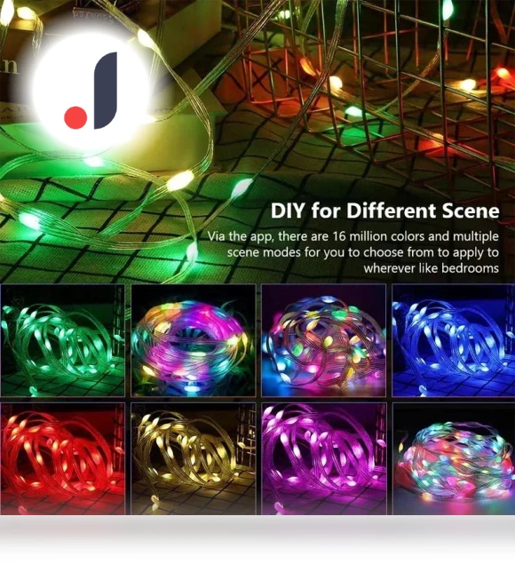 USB RGBIC LED Smart Fairy Lights — String Lights, Good Household Items