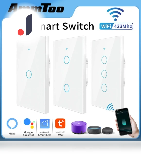 WiFi Smart Light Switch Panel — Dimmer Switches, Super Dream Home