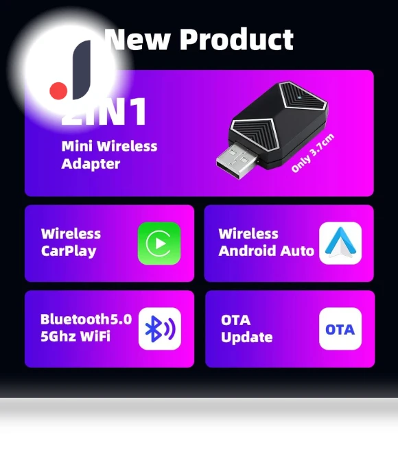 Wireless CarPlay Android Auto 2 in 1 AI Mini Box Adapter — Car Accessories & Gadgets, IKEA Supermarket