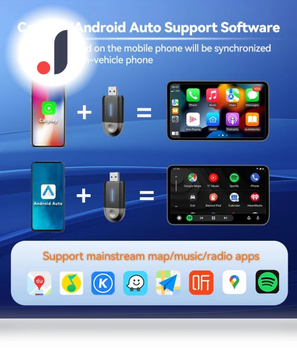 Wireless CarPlay Android Auto Adapter Mini AI Box — Car Essentials, A Auto Parts Mall