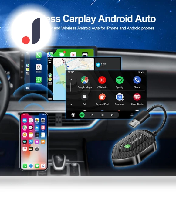 Wireless CarPlay Android Auto Adapter Smart Mini Box — Phone Accessories, Auto Home Solutions