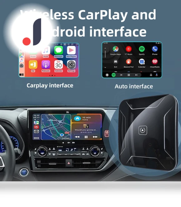 2in1 Smart AI Box Wireless CarPlay and Android Auto Adapter — Stereo Receivers, JOHO - CarGear
