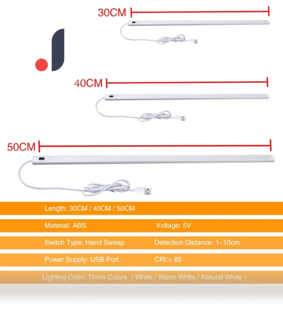 Aluminium LED Bar Light with Hand Scan Sensor — Overhead Lighting, Build My Home