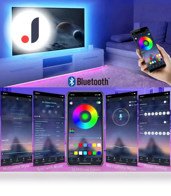 Bluetooth Smart App Control RGB LED Strip Lights — LED Strips, Cozy Cottage-Relax