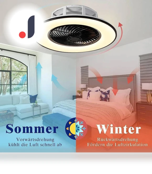 Ceiling Fan with LED Lighting and Smart Control — Ceiling Fans & Accessories, Rainbow Rain