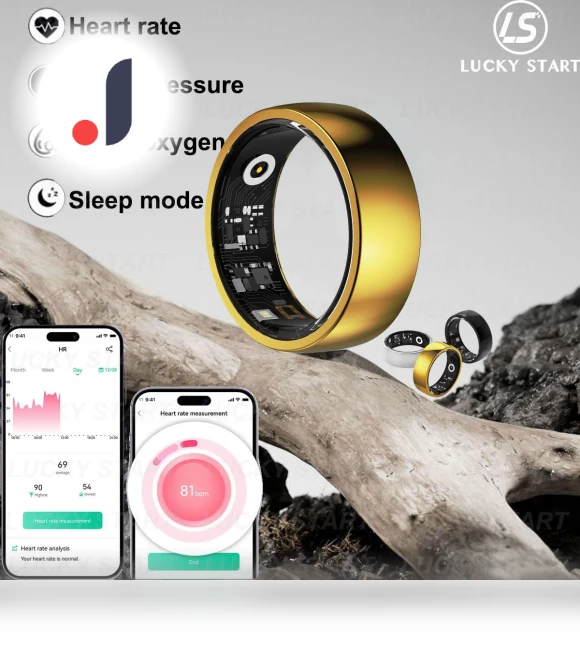 Military-Grade Titanium Steel Smart Ring — Smart Rings, Lucky Start Smart watch
