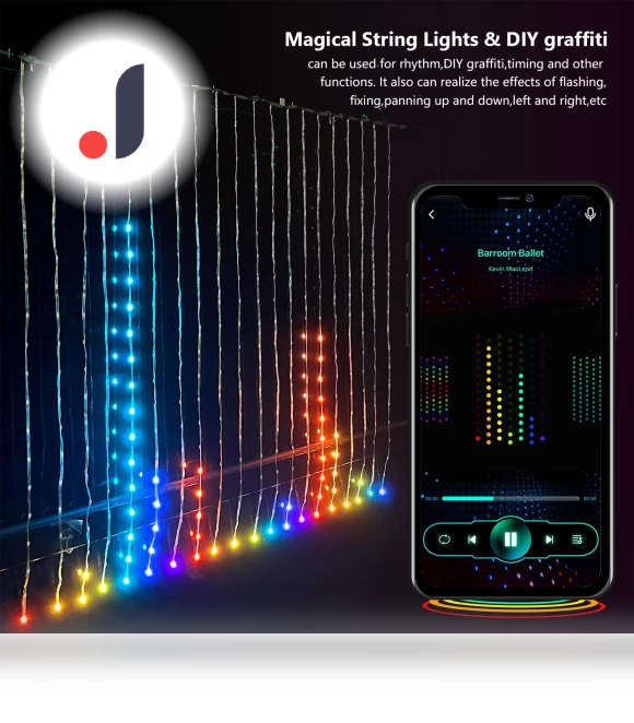 Programmable Color Smart LED Window Hanging Curtains — LED Strips, Good Household Items