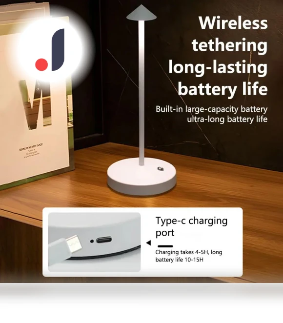 Rechargeable LED Desk Lamp with Touch Sensor — Study & Desk Lighting, Good Household Items