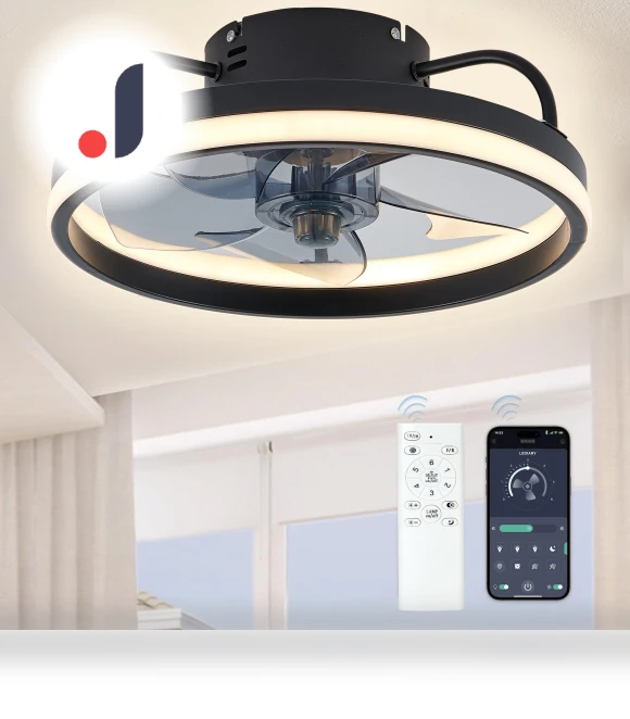 Smart Ceiling Fan With LED Lights — Ceiling Fans, Rainbow Rain