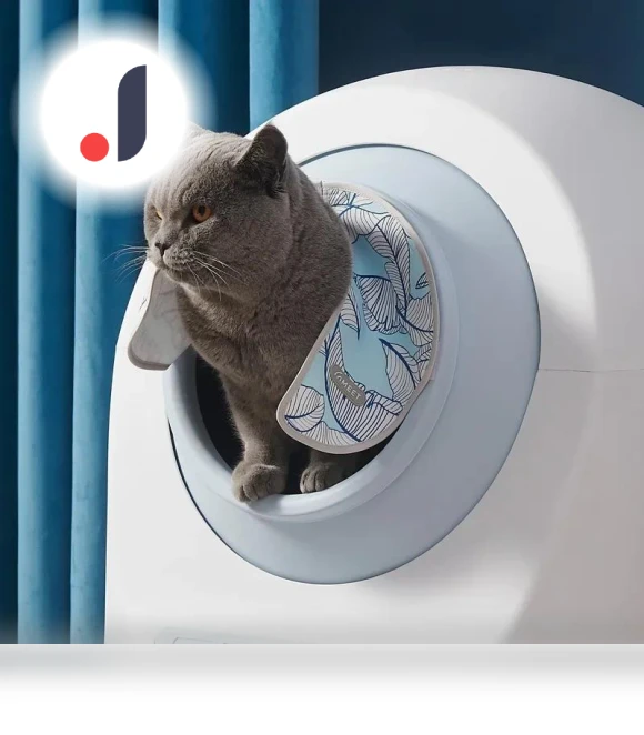 Smart Curtain for Litter Box — Litter, Rainbow Rain