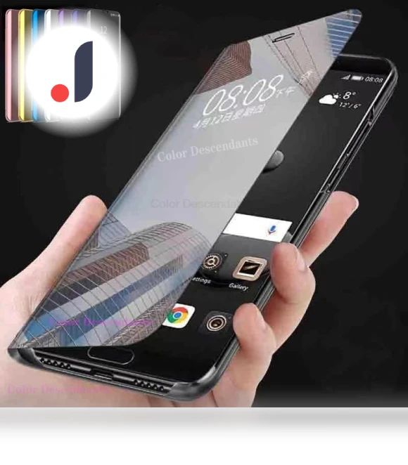 Smart Flip Stand View Mirror Case — Phone Accessories, case-A1