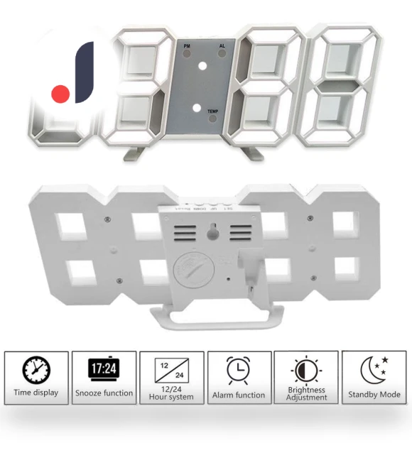 3D Mini LED Digital Wall Clock — Clocks, Lighting Life Hub