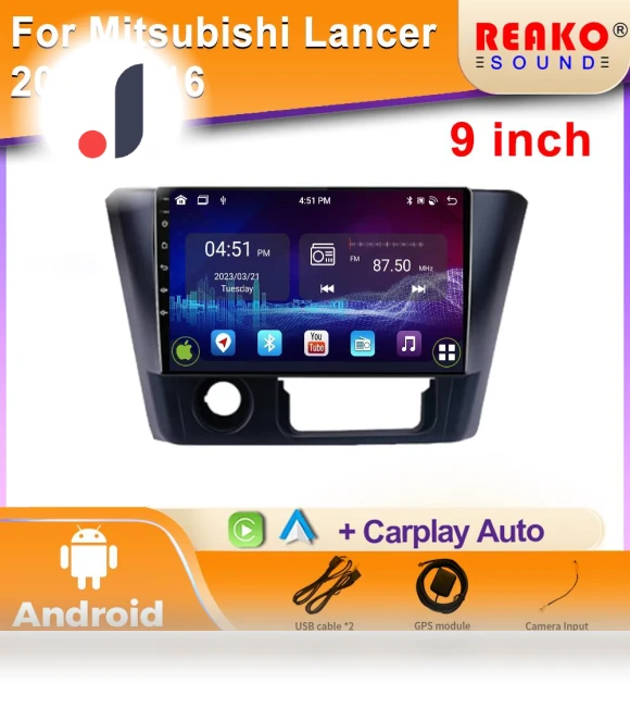 Android Car Radio with Carplay for Mitsubishi Lancer 2014-2016 — Stereo Receivers, Reakosound