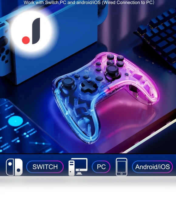 Pro Controller with RGB Pulsing LED Backlight — Gaming Controllers, Tool parts