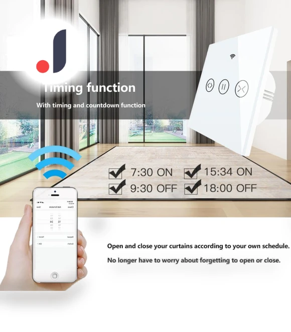 Wi-Fi Touch Wall Switch for Curtains — Ceiling Fan Wall Controls, Female accessories