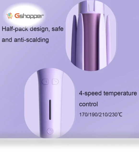 32mm Smart Sensor Fully Automatic Curling Wand Motorized Rotary Automatic Hair Curler — Curling Wands