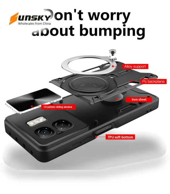 Sliding Camshield Magnetic Holder Phone Case for Infinix Smart 9 / Hot 50i — Phone Accessories, Infinix