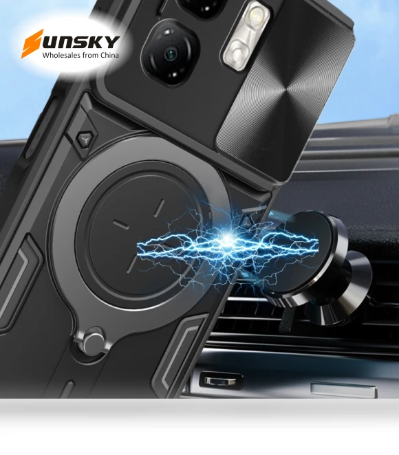 Sliding Camshield Magnetic Holder Phone Case for Infinix Smart 9 / Hot 50i — Phone Accessories, Infinix
