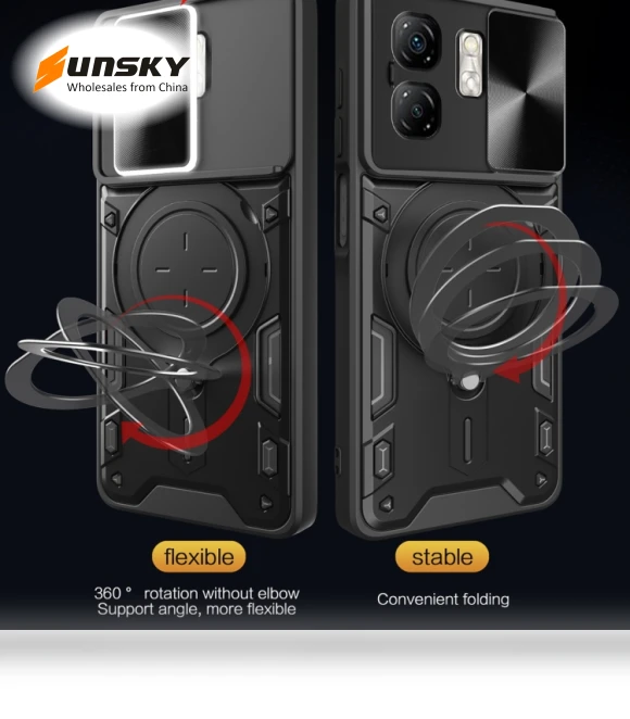 Sliding Camshield Magnetic Holder Phone Case for Infinix Smart 9 / Hot 50i — Phone Accessories, Infinix