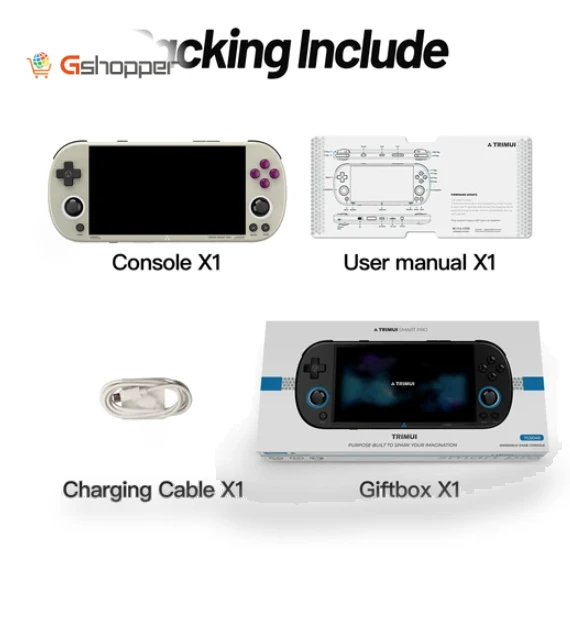Smart Pro Handheld Game Console with 4.96-inch IPS Screen — Handheld Games, Trimui