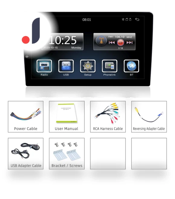 10.1 Inch 2.5D Touch Screen Car Stereo Radio — Stereo Receivers, HOME-Auto-001
