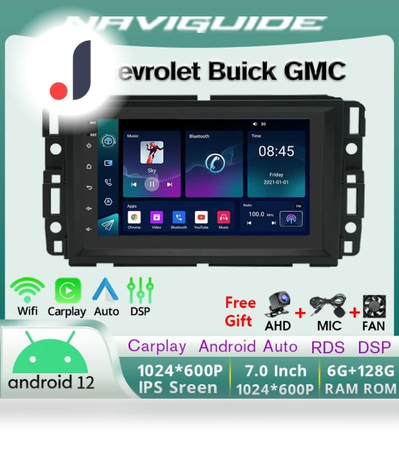 Car Radio with Wireless Carplay Android Auto — Stereo Receivers, NAVIGUIDE Car Life