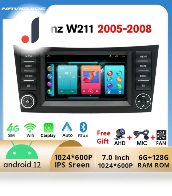 Car Radio with Wireless Carplay Android Auto — Stereo Receivers, NAVIGUIDE Car Life
