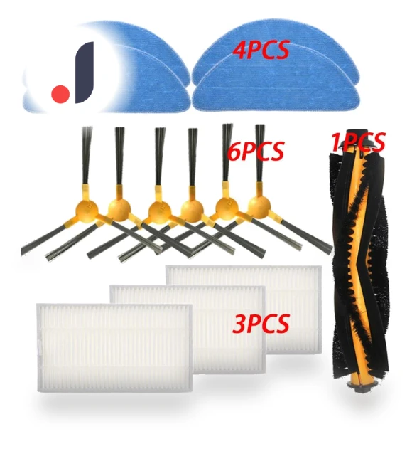 Side Brush, Mop Cloth, HEPA Filter — Parts & Accessories, WuYan