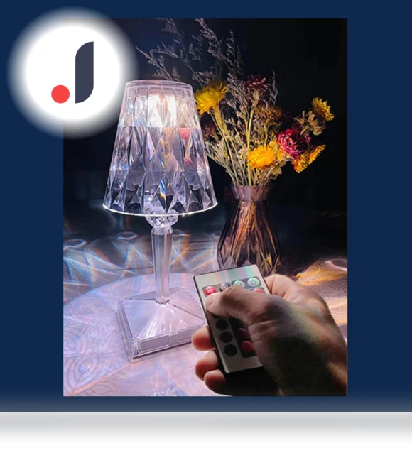 Acrylic Desk Lamp with Diamonds — Study & Desk Lighting, Zeblaze