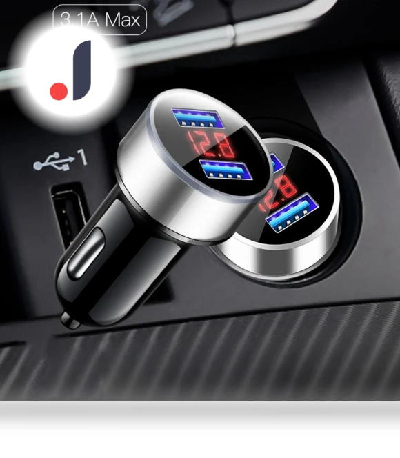 Car Charger with LCD Display — Vehicle Power Solutions, ESSAGER