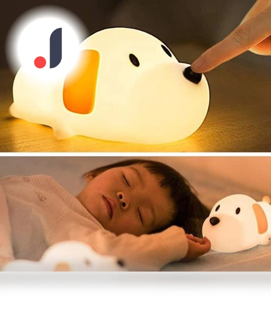 LED Night Light with Cute Dog and Timer — Night Lights, Factory Discount Outlet