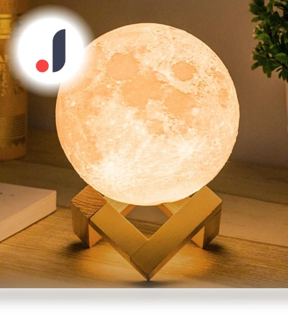 Rechargeable LED Moon Lamp — Night Lights, Yiran Furniture