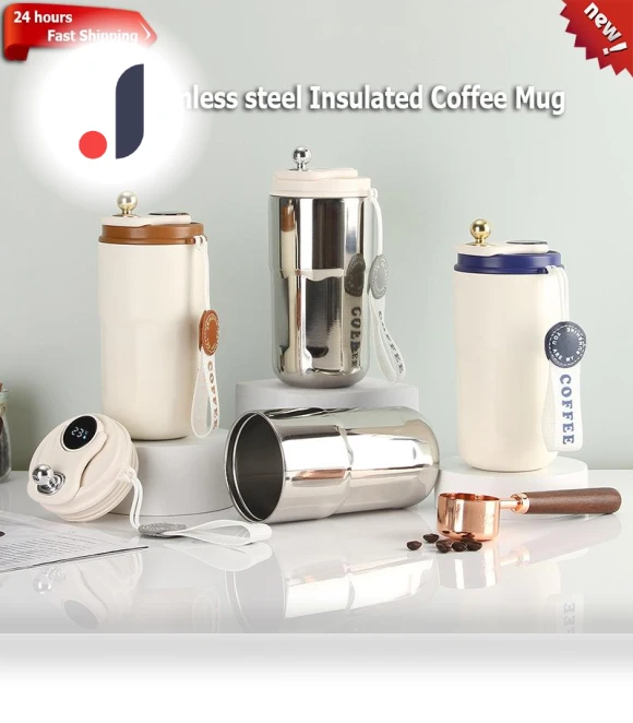 Smart Temperature Display Vacuum Insulated Coffee Mug — Beverage Warmers, Binchi Fitness