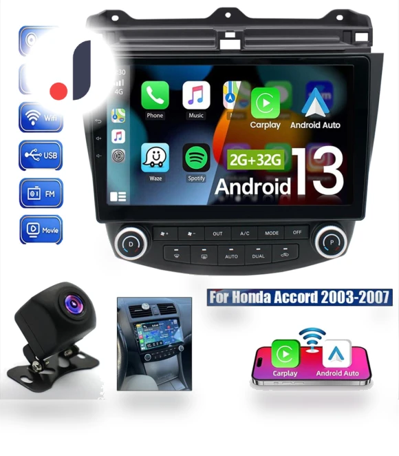 10.1-inch Android 13 Car Radio with GPS, WiFi, FM, and Carplay — Stereo Receivers, JOHO - CarGear