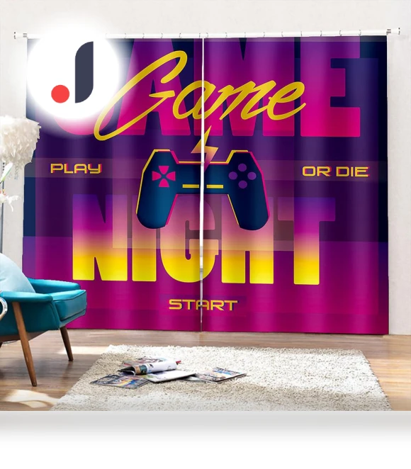 3D Gaming Electronic Controller Curtain — Kids' Décor, A Family Of Home Textiles