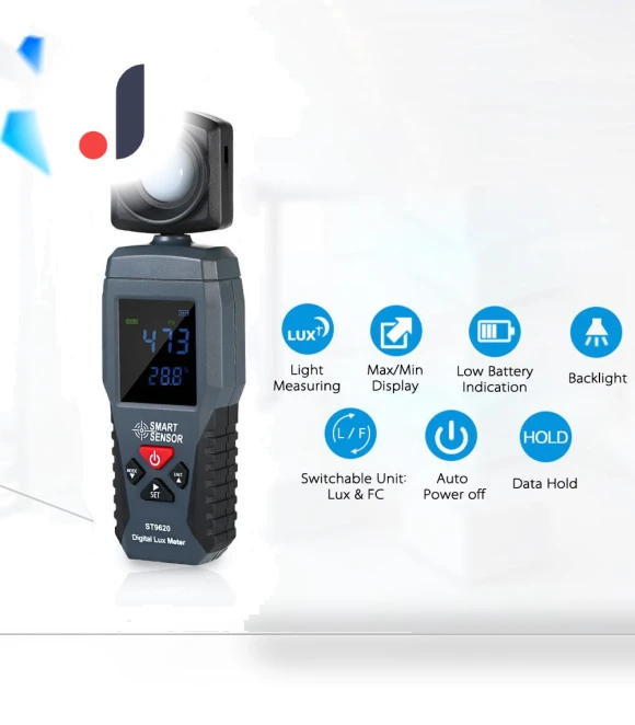 Digital Luxmeter with LCD Display — Light Measurement, Refreshing Home