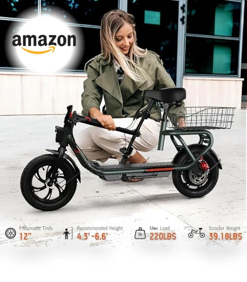 Electric Scooter with Seat — Electric Self-Balancing Scooters, SISIGAD
