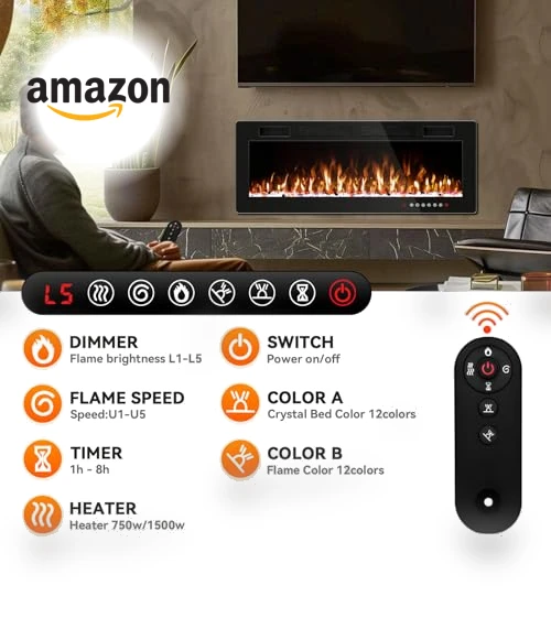 Ultra-Thin Electric Fireplace Insert — Electric Heating Solutions, Tornivk