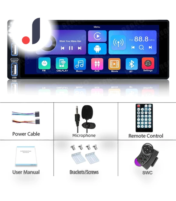 Universal 6.9-inch Car Radio with Carplay — Stereo Receivers, HOME-Auto-001