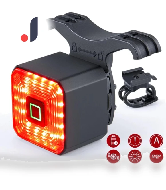 USB Rechargeable Bike Smart Brake Light — Bike Headlights, Actually lighting