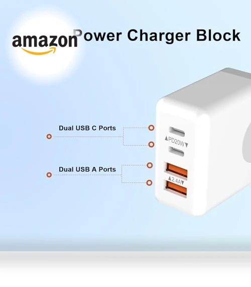 Fast Charging Wall Plug with 4 Ports — Chargers, Shenzhen Xingda Tong wire and cable Co.,LTD