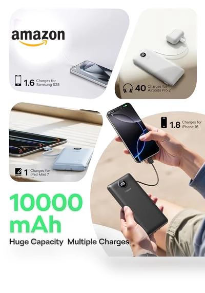Portable Charger with Built-in Cables — Charging Solutions, VEGER