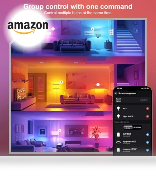 Smart Light Bulbs 2 Pack — LED, FRIDEKO HOME