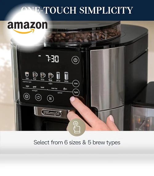 True Brew Drip Coffee Maker — Electric Blade Coffee Grinders, De'Longhi