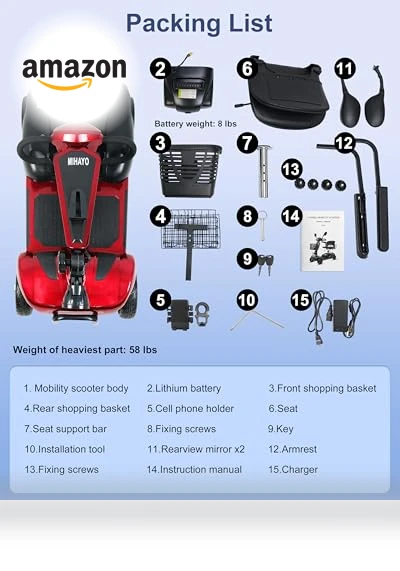 4 Wheel Mobility Scooter — Mobility Scooters, MIHAYO